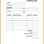 Free Printable Order Form Template | Template Business Psd With Regard To Blank Fundraiser Order Form Template