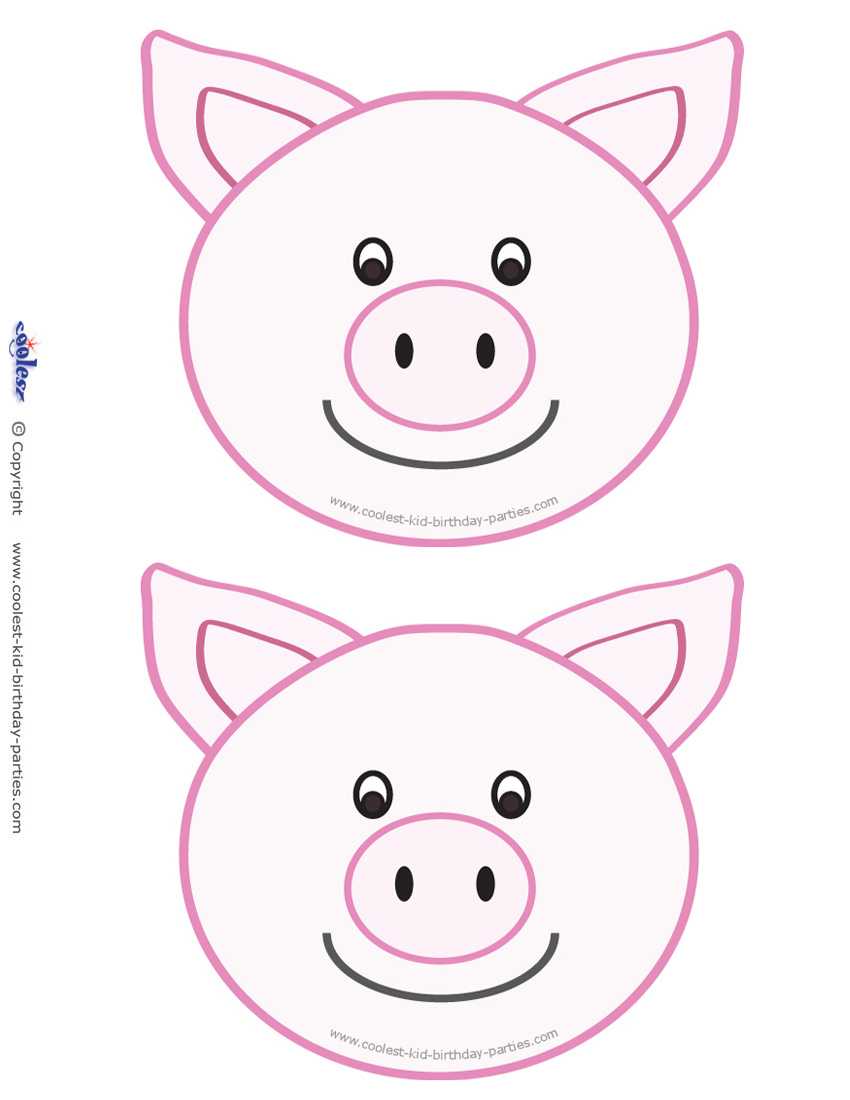 Free Printable Pig Template – Calep.midnightpig.co In Blank Face Template Preschool