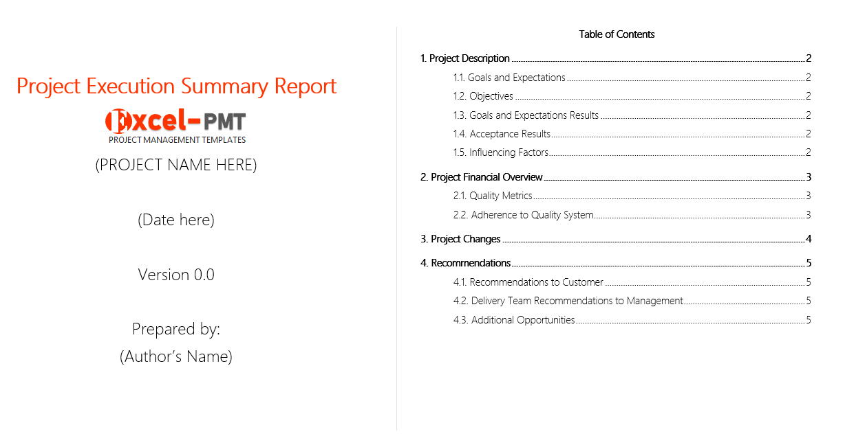 Free Project Executive Summary Report Template – Project In Executive Summary Report Template