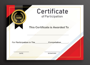 Free Sample Format Of Certificate Of Participation Template regarding Certificate Of Participation Template Word