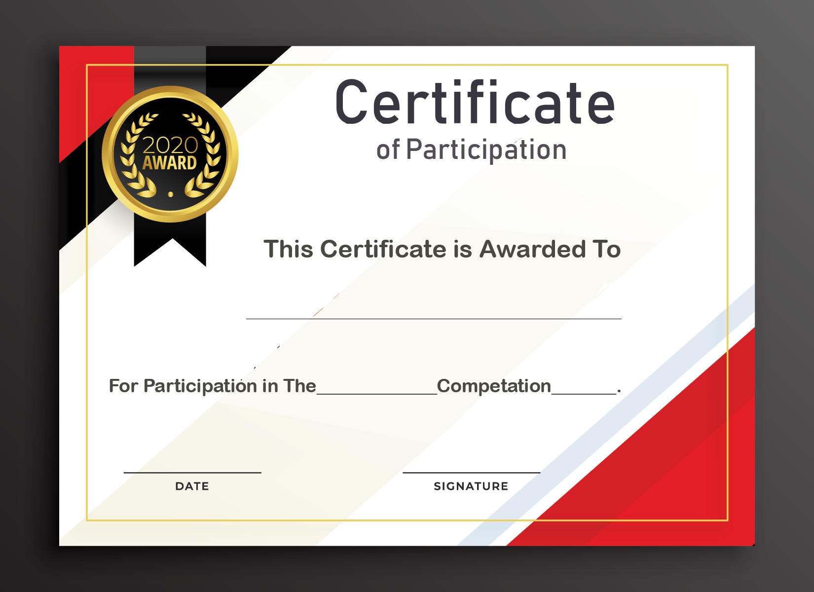 Free Sample Format Of Certificate Of Participation Template Regarding Certificate Of Participation Template Word