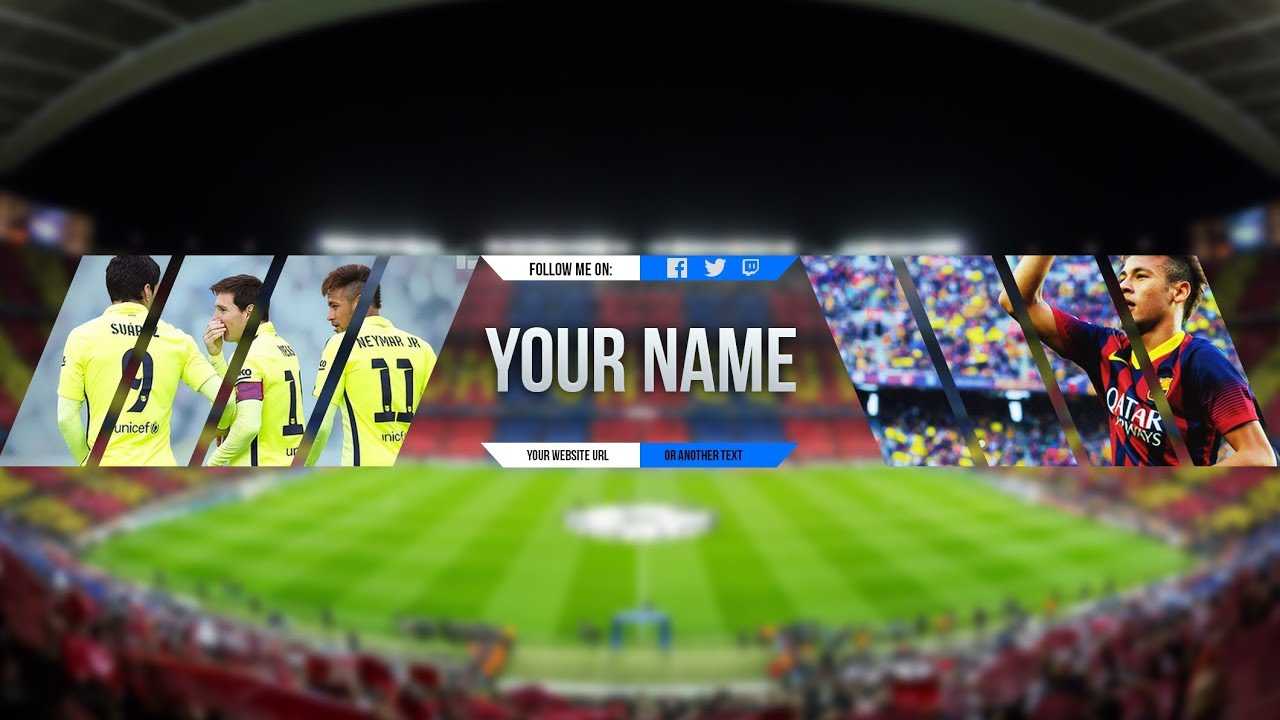 Free Sport Banner Template For Youtube Channel #4 Photoshop I Download  (2017/2018) Intended For Sports Banner Templates