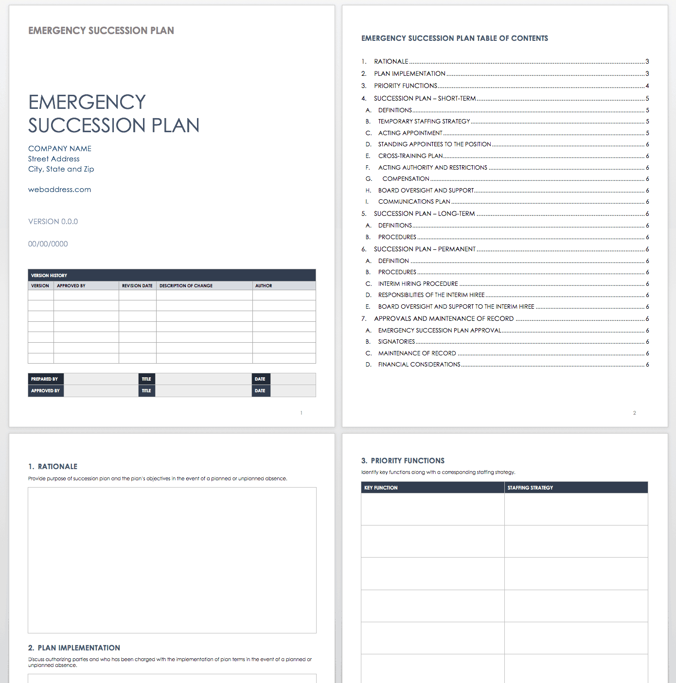 Free Succession Planning Templates | Smartsheet Intended For Report To Senior Management Template