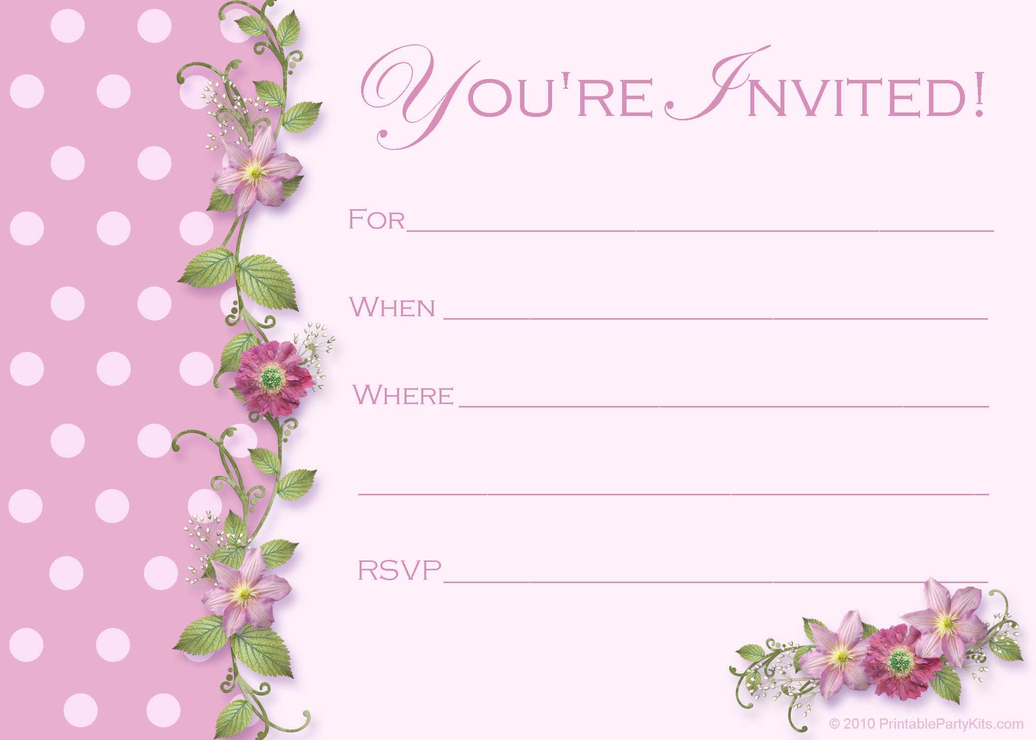 Free Sweet 16 Birthday Invitations – Bagvania For Blank Templates For Invitations