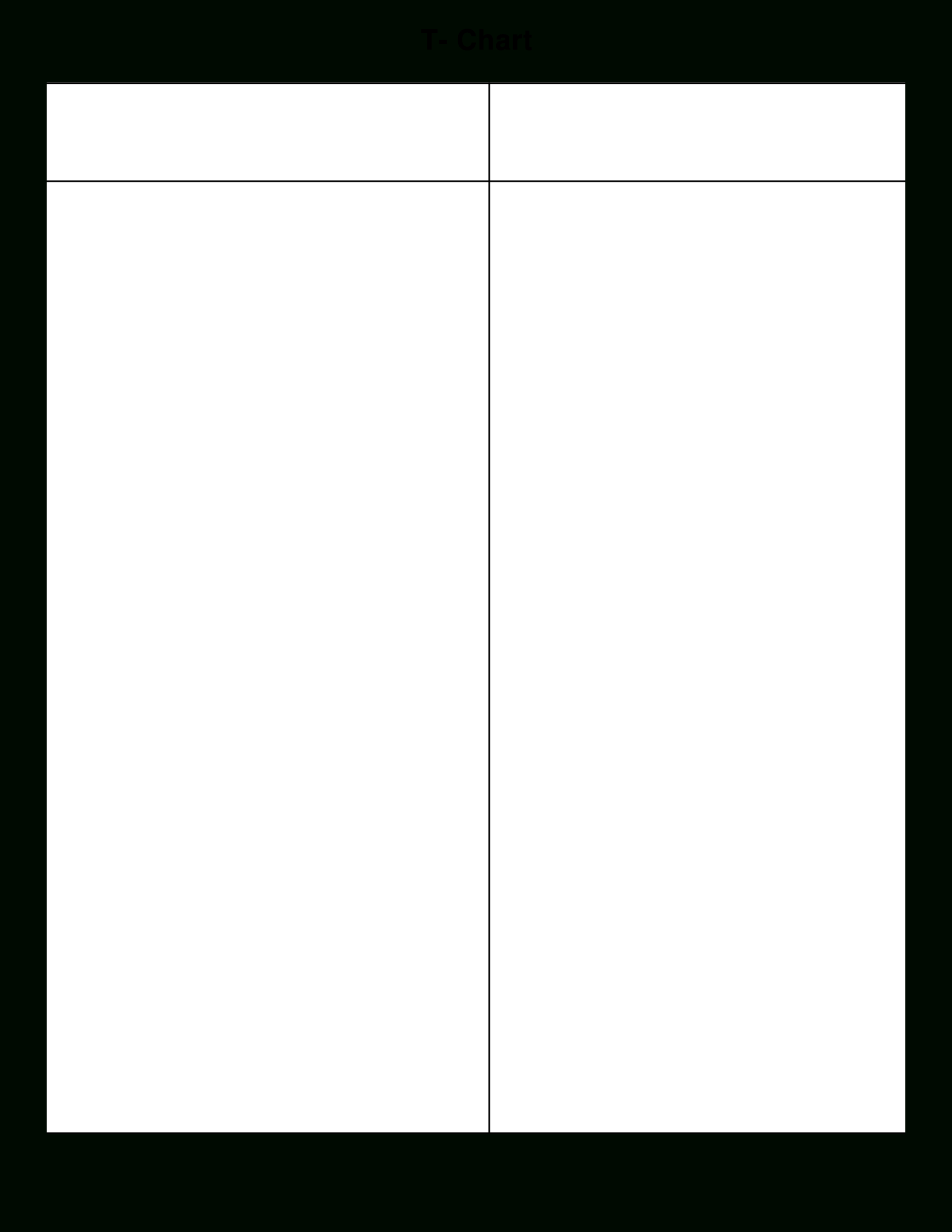 Free T Chart Template | Templates At Allbusinesstemplates Inside T Chart Template For Word