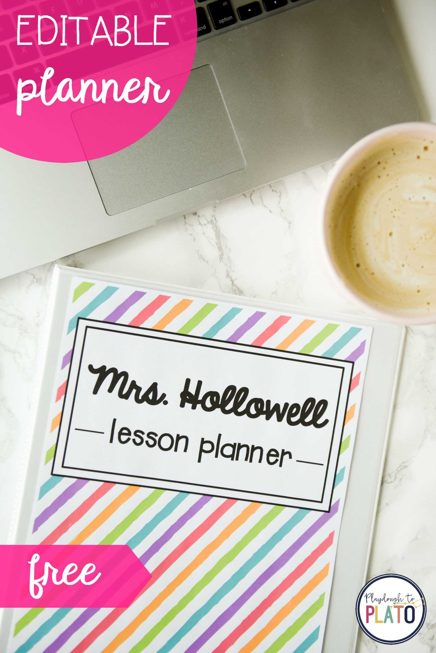 Free Teacher Planner – Playdough To Plato In Teacher Plan Book Template Word