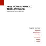 Free Training Manual Template Wordkazelink257 - Issuu intended for Training Documentation Template Word