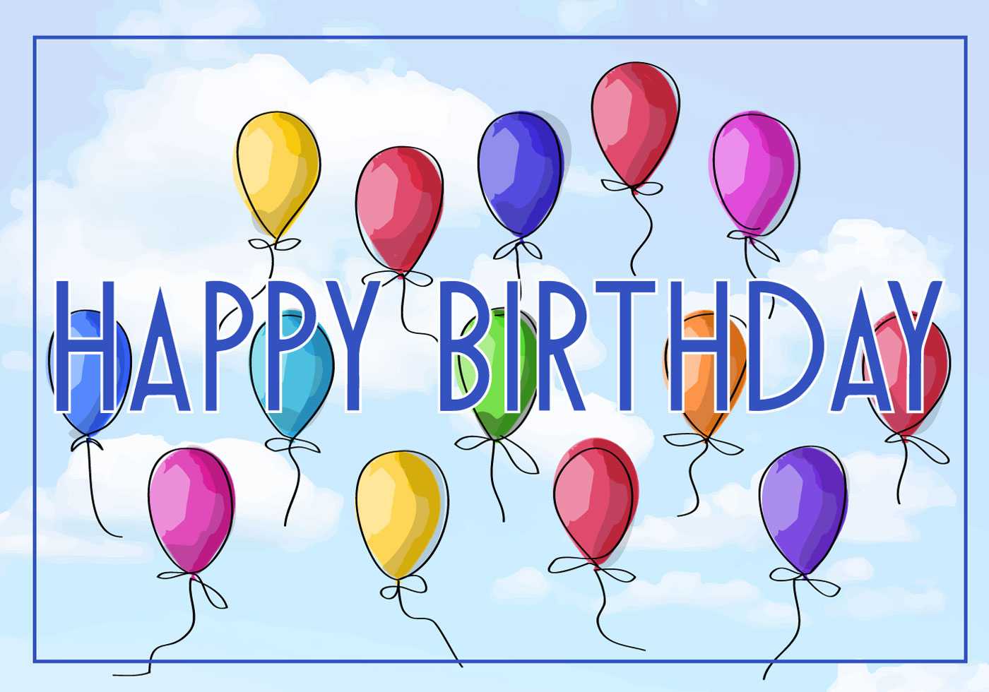Free Vector Illustration Of A Happy Birthday Greeting Card Inside Free Happy Birthday Banner Templates Download