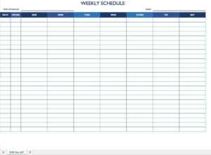 Free Work Schedule Templates For Word And Excel |Smartsheet in Blank Monthly Work Schedule Template