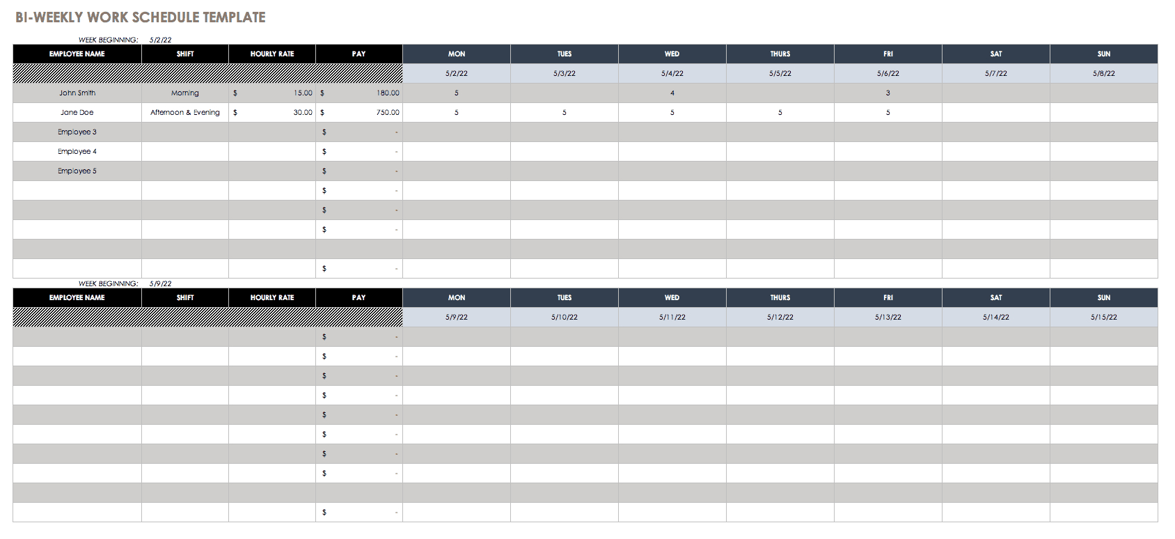Free Work Schedule Templates For Word And Excel |Smartsheet Intended For Work Plan Template Word