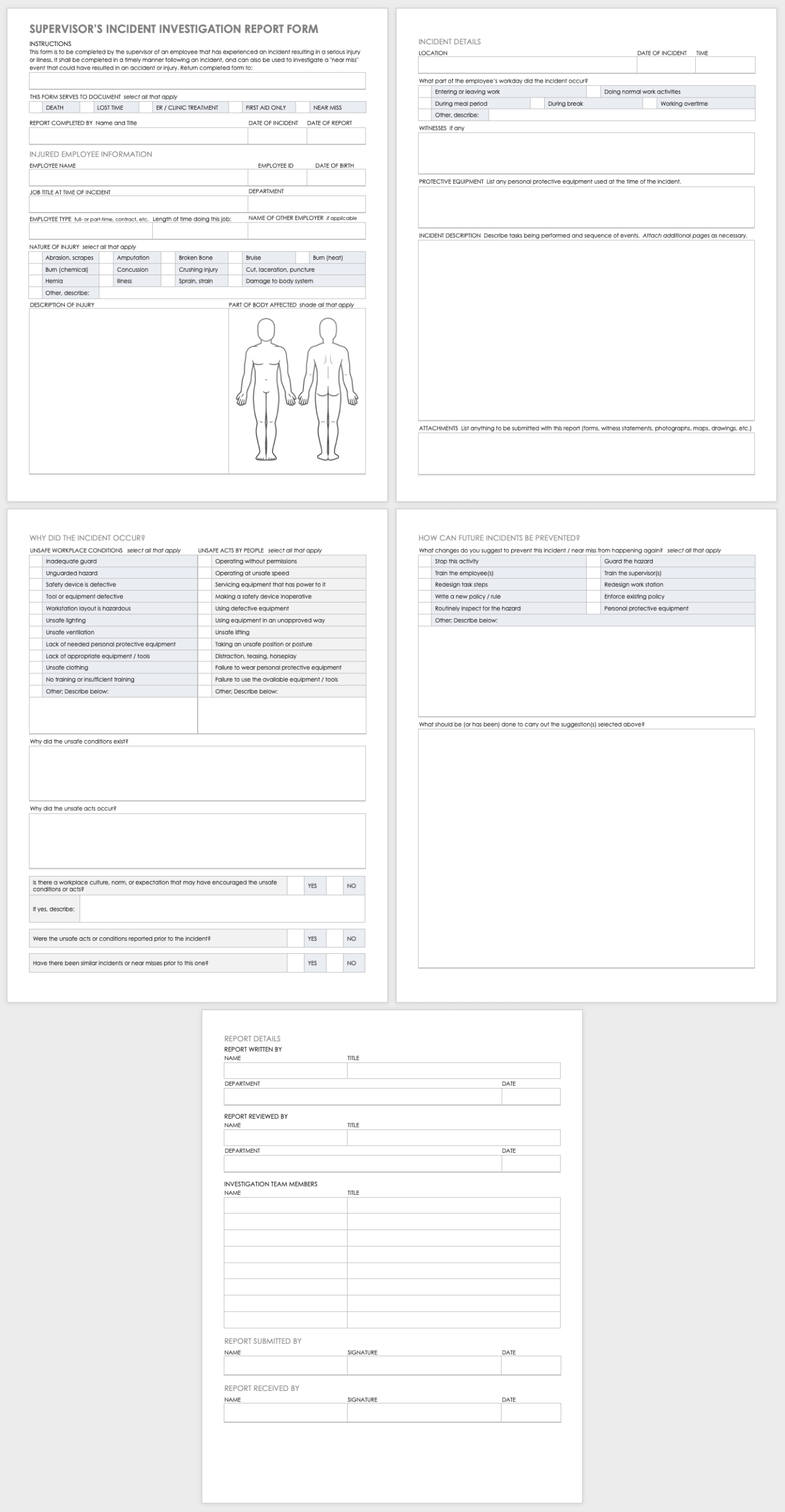 Free Workplace Accident Report Templates | Smartsheet Inside Near Miss Incident Report Template