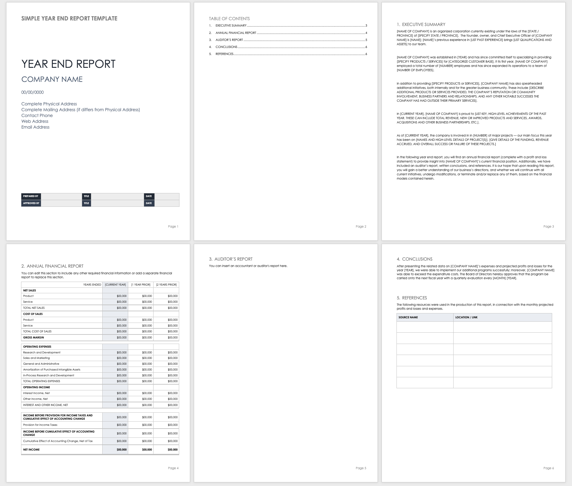 Free Year End Report Templates | Smartsheet With Annual Financial Report Template Word