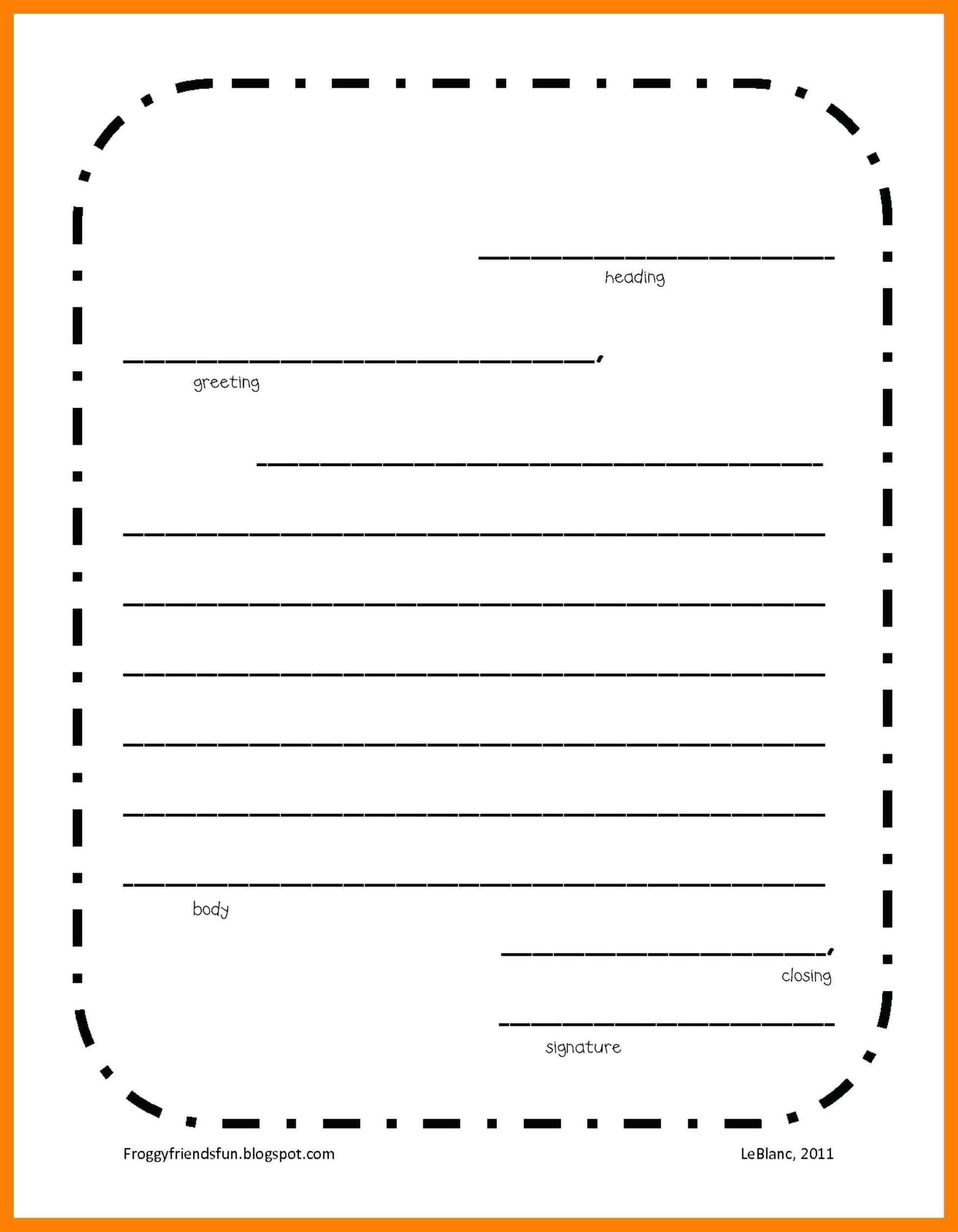 Friendly Letter Templates - Calep.midnightpig.co Regarding Blank Letter Writing Template For Kids