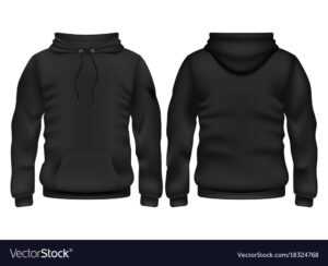 Front And Back Black Hoodie Template in Blank Black Hoodie Template