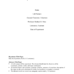 Full Lab Report Template – Chem 1310 – Nsu – Studocu Pertaining To Lab Report Template Chemistry
