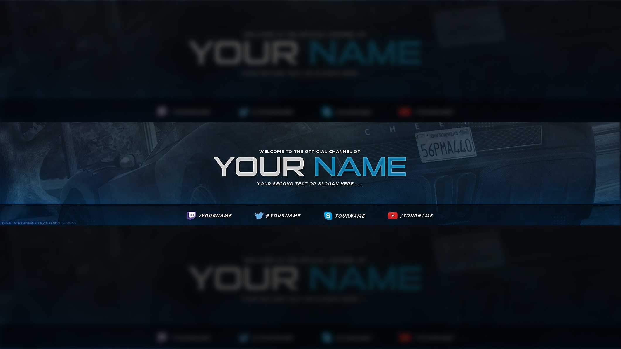 Gaming Youtube Banner Template – Tristan Nelson Intended For Youtube Banners Template