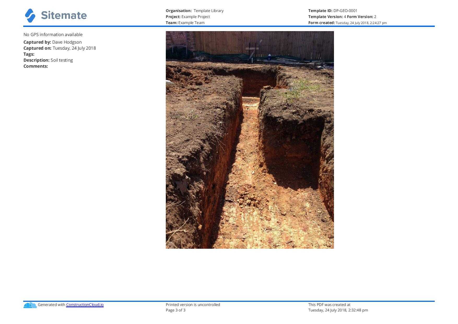Geotech Shift Report Template: Use This Geotech Shift Report Pertaining To Drainage Report Template