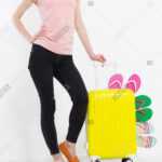 Girl Suitcase Isolated Image & Photo (Free Trial) | Bigstock Pertaining To Blank Suitcase Template