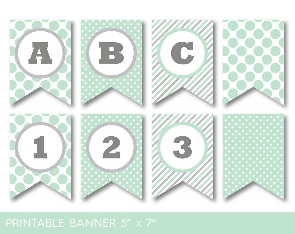 Glamorous Baby Shower Banner Template Luxury Mint Green And Pertaining To Baby Shower Banner Template