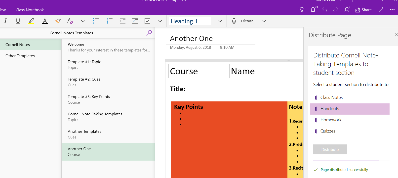 Go Digital With Cornell Note Taking And The Onenote App Regarding Note Taking Template Word