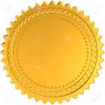 Golden Award Medal Blank Seal. Luxury Champion Badge Label. Certificate.. Regarding Blank Seal Template
