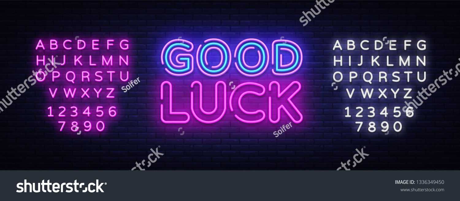 Good Luck Neon Sign Vector Good Stock Vector (Royalty Free With Regard To Good Luck Banner Template