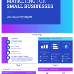 Gradient Business Marketing Quarterly Report Template Regarding Business Quarterly Report Template