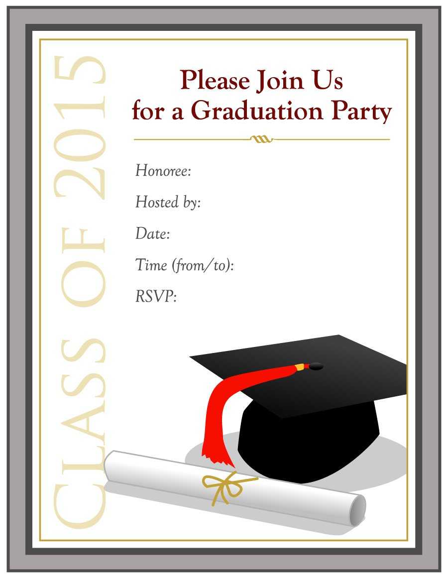 Graduation Invites Templates Free - Dalep.midnightpig.co Regarding Graduation Party Invitation Templates Free Word
