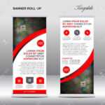 Green And Blue Roll Up Banner Stand Template, Stand Design,banner.. Regarding Pop Up Banner Design Template