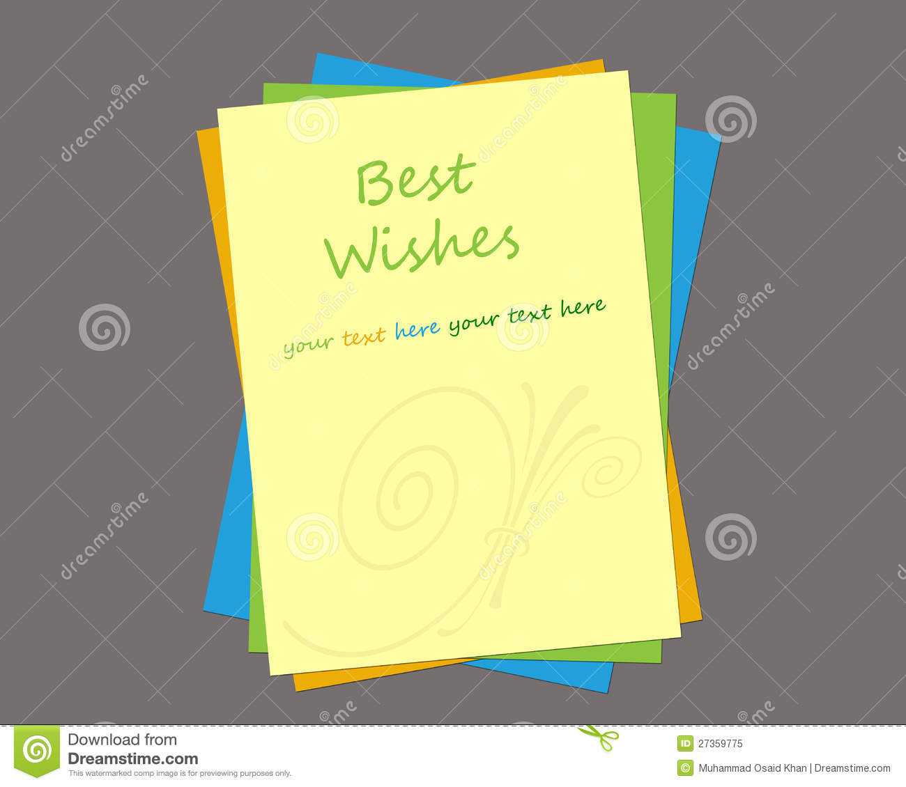 Greeting Card Template Stock Illustration. Illustration Of Pertaining To Free Blank Greeting Card Templates For Word