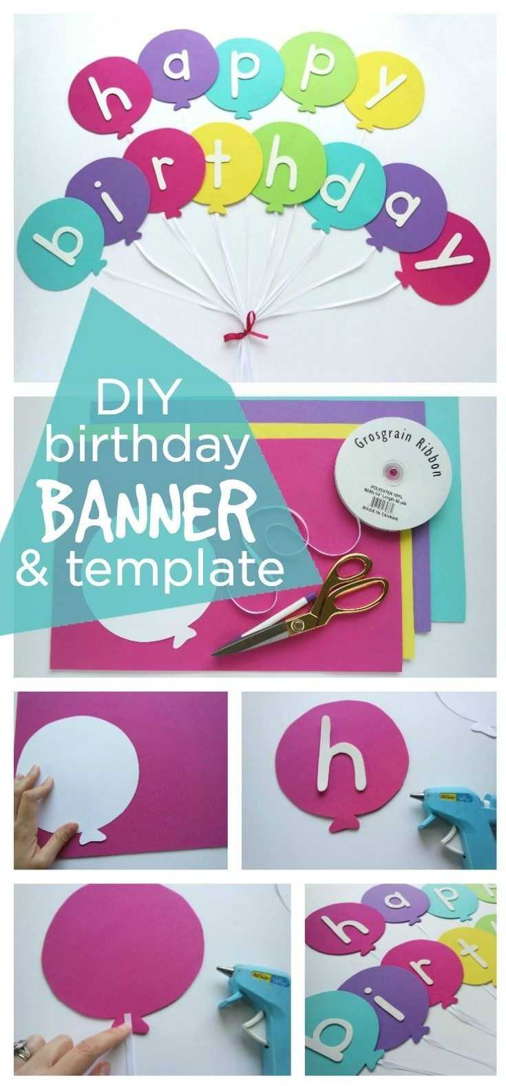 Happy Birthday Banner Diy Template – Birthday Decor Intended For Diy Party Banner Template