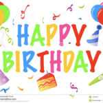 Happy Birthday Banner Stock Vector. Illustration Of Elements Intended For Free Happy Birthday Banner Templates Download