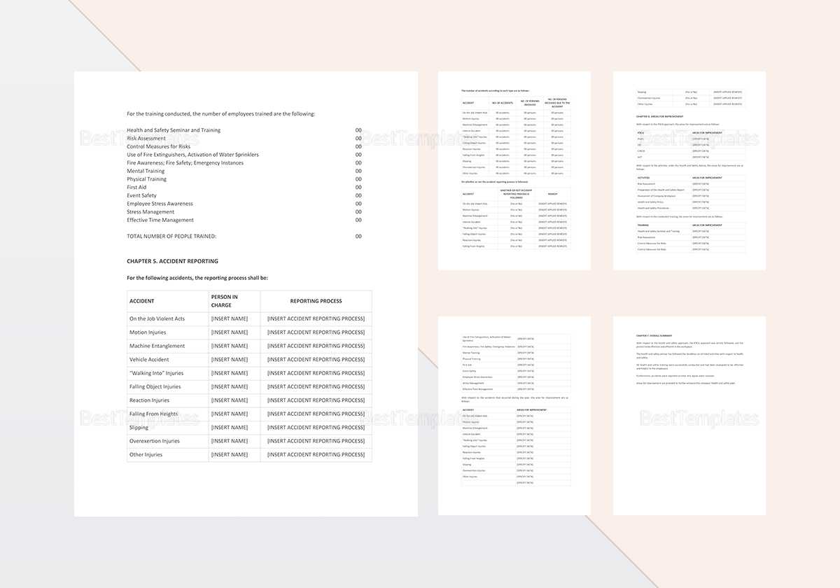 Health And Safety Annual Report Template With Regard To Annual Health And Safety Report Template