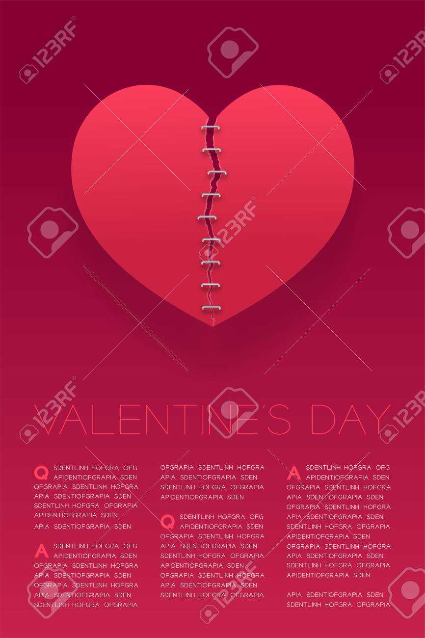 Heart Paper Tear Repairstaples, Valentine's Day Concept Layout.. Regarding Staples Banner Template