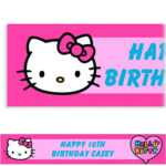 Hello Kitty Banner Clipart Inside Hello Kitty Birthday Banner Template Free