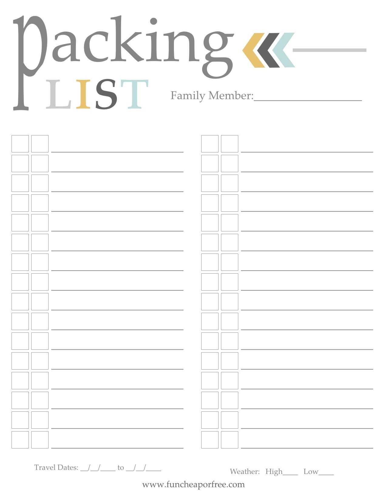 Holiday Travel Prep Made Easy + Free Packing Printables With Blank Packing List Template