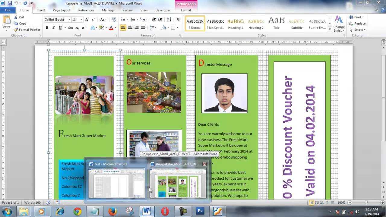 How To Create A Brochure Using Ms Word 2013 Youtube Make On Intended For Booklet Template Microsoft Word 2007