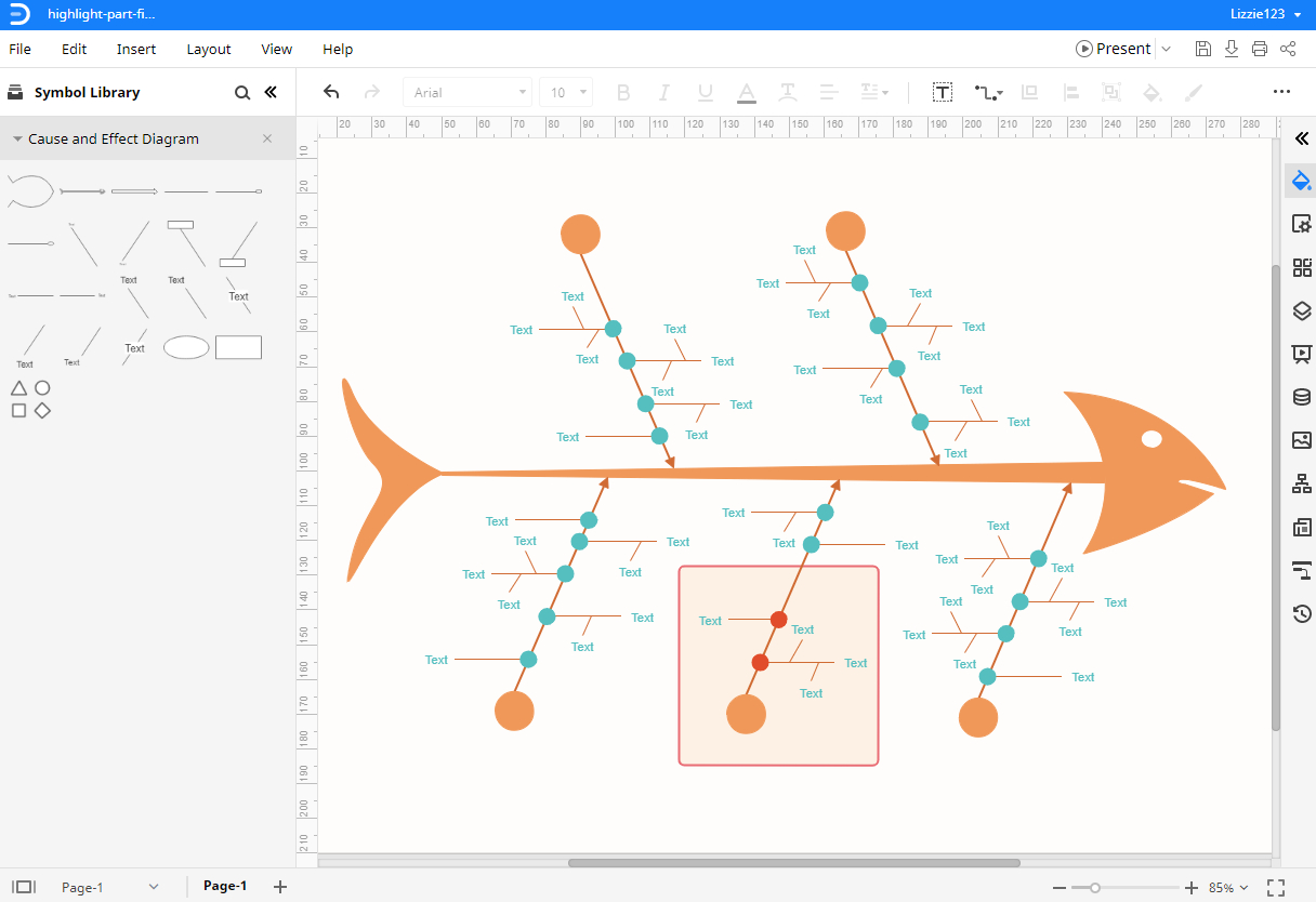 How To Create A Fishbone Diagram In Powerpoint | Edraw Max Throughout Ishikawa Diagram Template Word