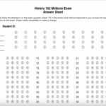 How To Create A Multiple Choice Test Answer Sheet In Word For Remark Office  Omr Throughout Blank Answer Sheet Template 1 100