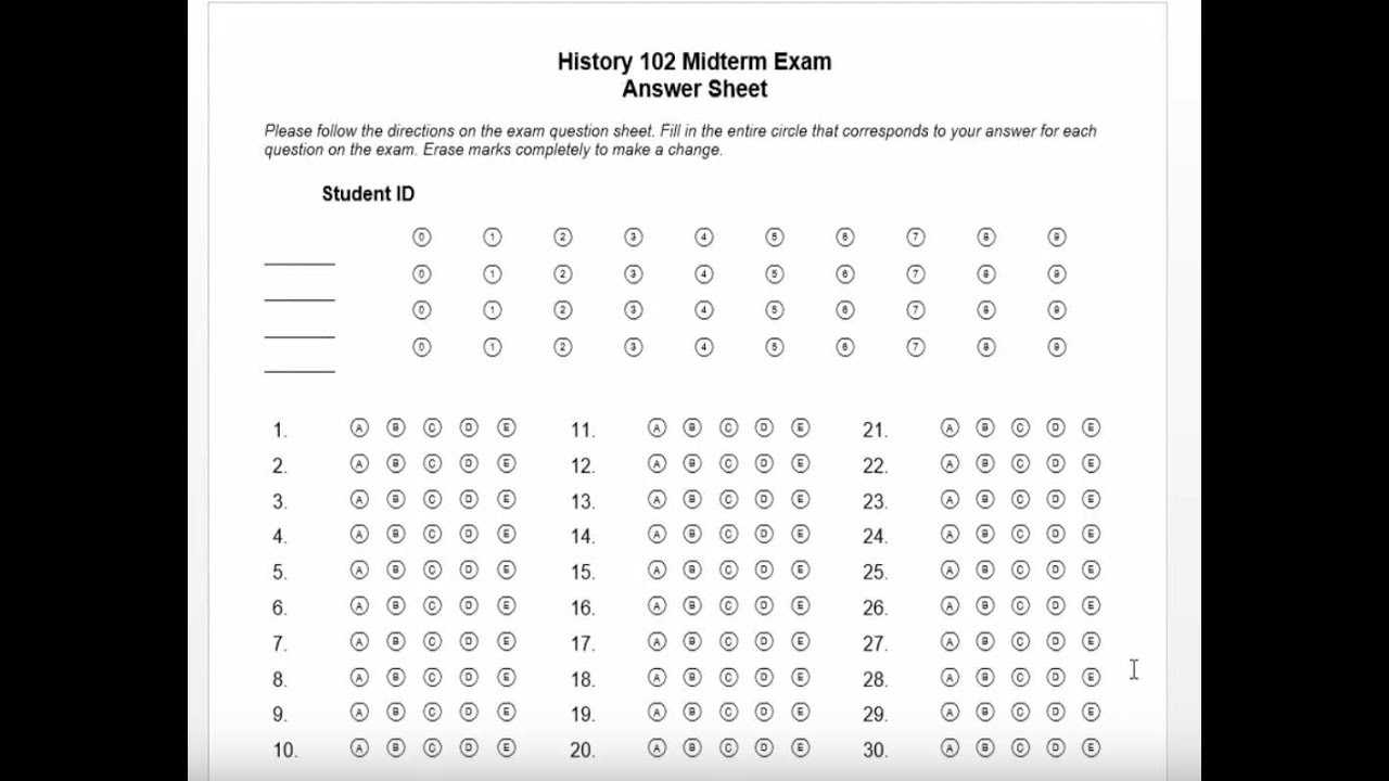 How To Create A Multiple Choice Test Answer Sheet In Word For Remark Office  Omr Throughout Blank Answer Sheet Template 1 100