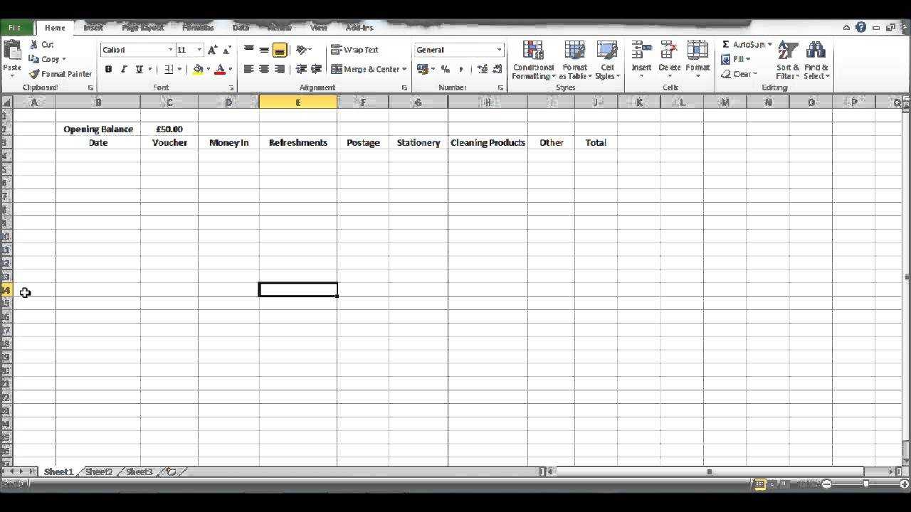 How To Create A Petty Cash Template Using Excel – Part 2 Regarding Petty Cash Expense Report Template