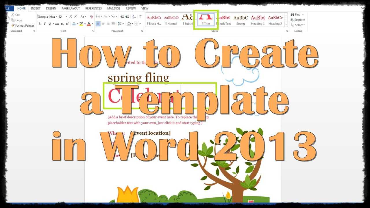 How To Create A Template In Word 2013 With Regard To How To Create A Template In Word 2013