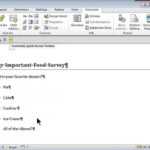 How To Create A Word Survey : Ms Word Skills within Poll Template For Word