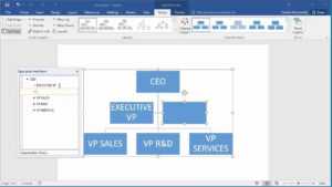 How To Create An Organization Chart In Word 2016 inside Org Chart Word Template