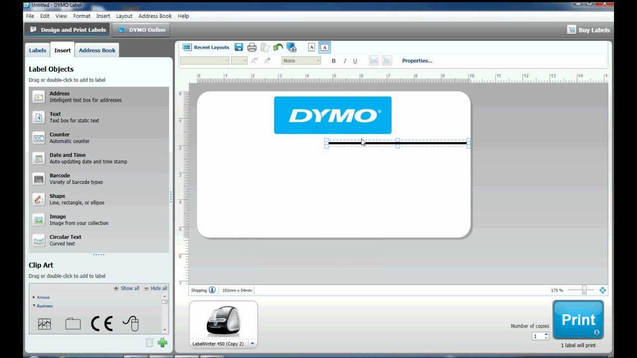 How To Create Complex Labels In Dymo Label Software Regarding Dymo Label Templates For Word