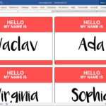 How To Create Name Tags (Badges) In Microsoft Word (Tutorial) For Visitor Badge Template Word