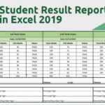 How To Create Student Result Report Card In Excel 2019 With Homeschool Report Card Template Middle School