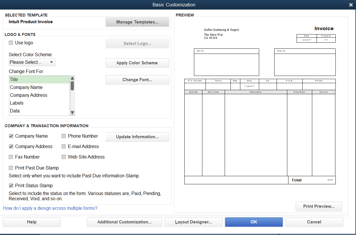 How To Customize Invoice Templates In Quickbooks Pro With Quick Book Reports Templates