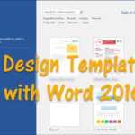 How To Design Template With Word 2016 – Wikigain With Regard To Word Macro Enabled Template