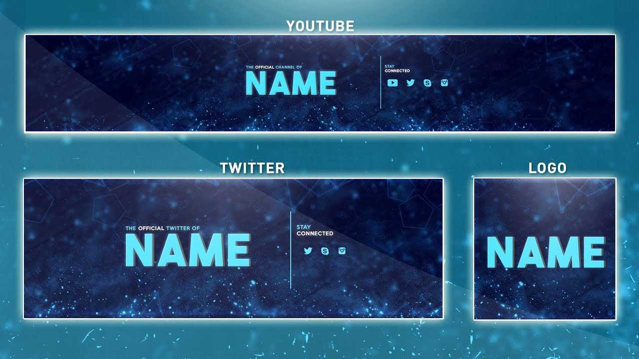 How To Edit On Youtube Banner Template | Photoshop (Banner - Logo - Twitter  Psd) Intended For Banner Template For Photoshop